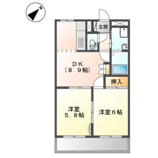 フォンテーヌ【1階】の間取り