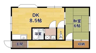 メゾンアイリス【2号室】の間取り