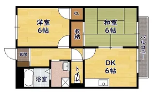 2DKの間取り画像