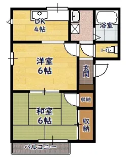 リバティハイツ【1階】の間取り