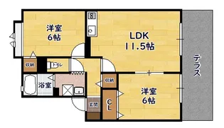 セジュール母の郷【1階】の間取り