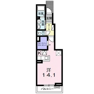 リバーサイド【1階】の間取り
