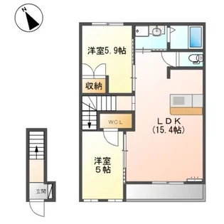 ティンカーベル【2階】の間取り