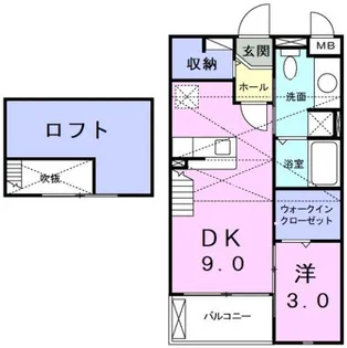 サンルーラルA【2階】の間取り