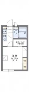レオパレス眺湖Ⅱ【205号室】の間取り