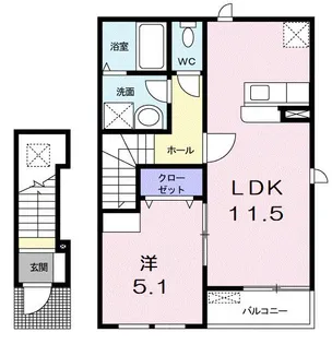 プリムローズ・キャッスル【2階】の間取り
