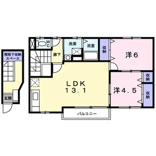エストロジュマン【2階】の間取り