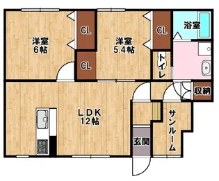 クレスト大堀【101号室】の間取り