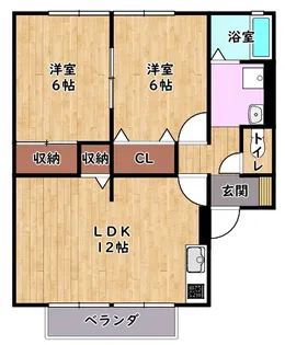 ウエストヴィレッジ【2階】の間取り