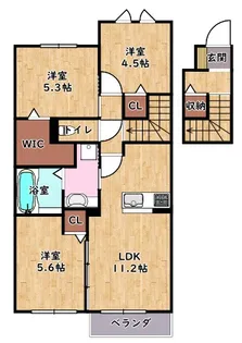 コットンハウスⅢ【2階】の間取り