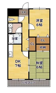 エクロール西前【308号室】の間取り