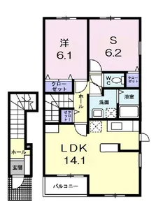 プロヴァンス・ドゥ【2階】の間取り