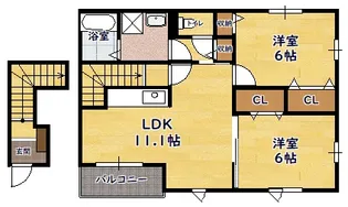 モン・マリーノⅢ【2階】の間取り