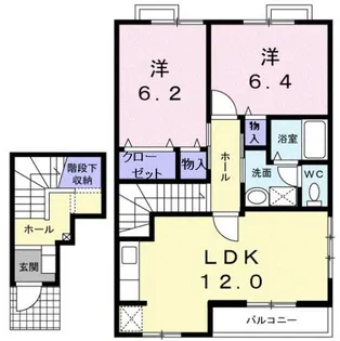 カリーノ・パレスⅠ【2階】の間取り