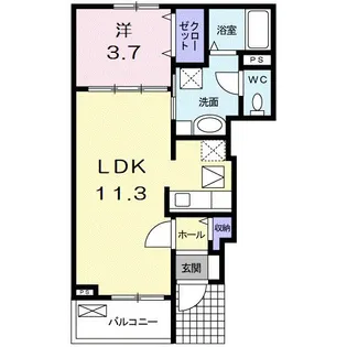 ラウレア彦根Ⅰ【1階】の間取り