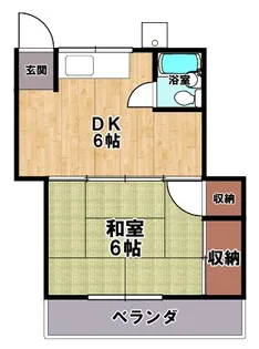 1DKの間取り画像