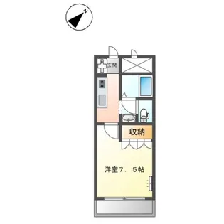 1Kの間取り画像