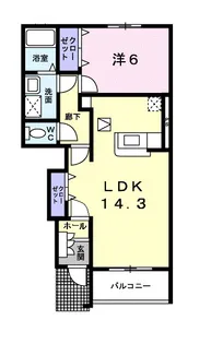 ファミーユ アン【1階】の間取り