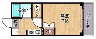 シャトーレ司【2C号室】の間取り