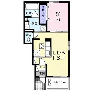エーリ・フノマージュ【1階】の間取り