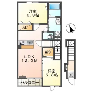 サザンクロス【2階】の間取り