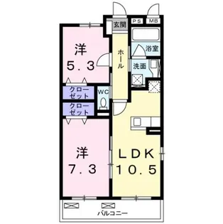 キャッスル ハイム【3階】の間取り