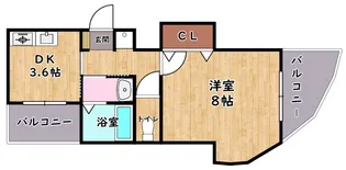 エバーグリーン植政【1階】の間取り