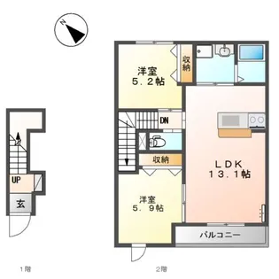 Lira Cuore【2階】の間取り