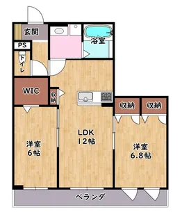 花の木【303号室】の間取り