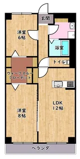 サンマリン日辨【203号室】の間取り