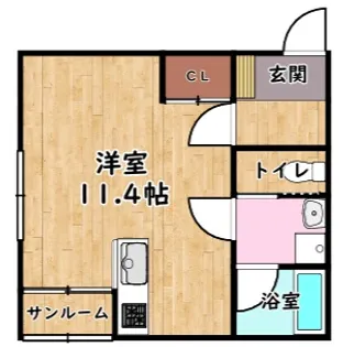 Lumigrace【201号室】の間取り