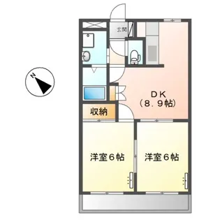 ヴィヴェール【2階】の間取り
