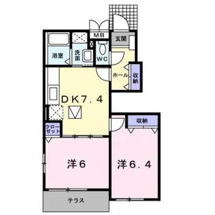 ベル プリムローズⅡ【1階】の間取り