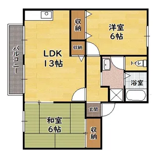 フェリーチェ【201号室】の間取り
