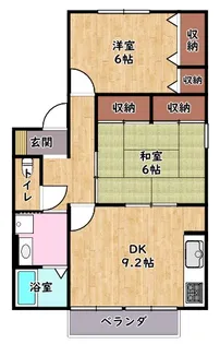 ディアコートⅡ【2階】の間取り