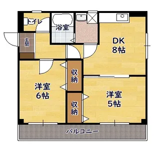 第8サンコーポ森脇2号館【3号室】の間取り