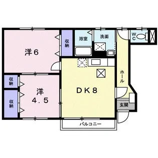 エストロジュマン【1階】の間取り