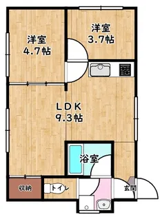 Prestige南高田【201号室】の間取り