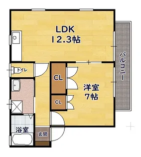 湯田ハイツ【301号室】の間取り