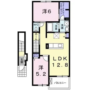 ヴィラ・モンセラート【2階】の間取り