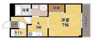 第6サンコーポ森脇【302号室】の間取り