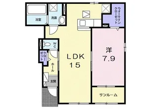 メゾン・ドゥ・ランジュⅡ【1階】の間取り
