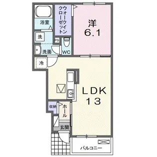 ジュネス・ドミールⅡ【1階】の間取り