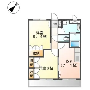 ウエスト ヴィレッジ【1階】の間取り