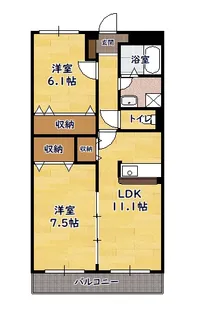 ブレイン長浜Ⅰ【2階】の間取り