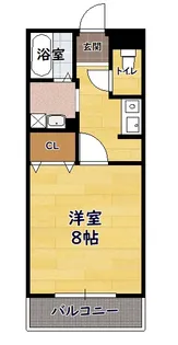 CASA KUMODE【310号室】の間取り