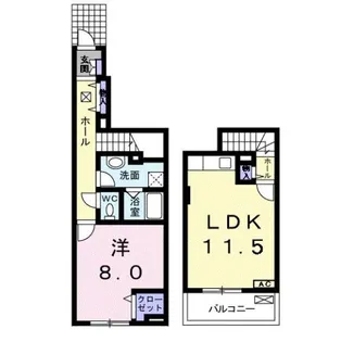 アヴニール・セカンド【1階】の間取り