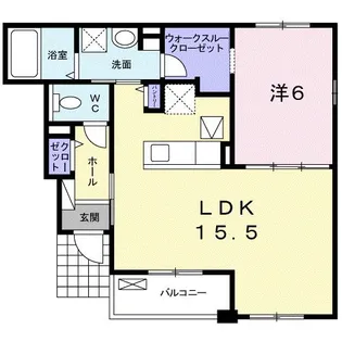 リバーサイド中薮【1階】の間取り