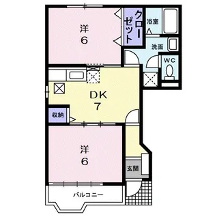 シャン ド ルミエール【1階】の間取り