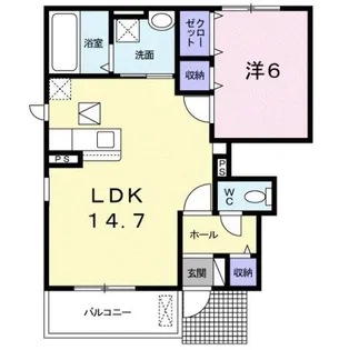 ベル・フェリシア【1階】の間取り